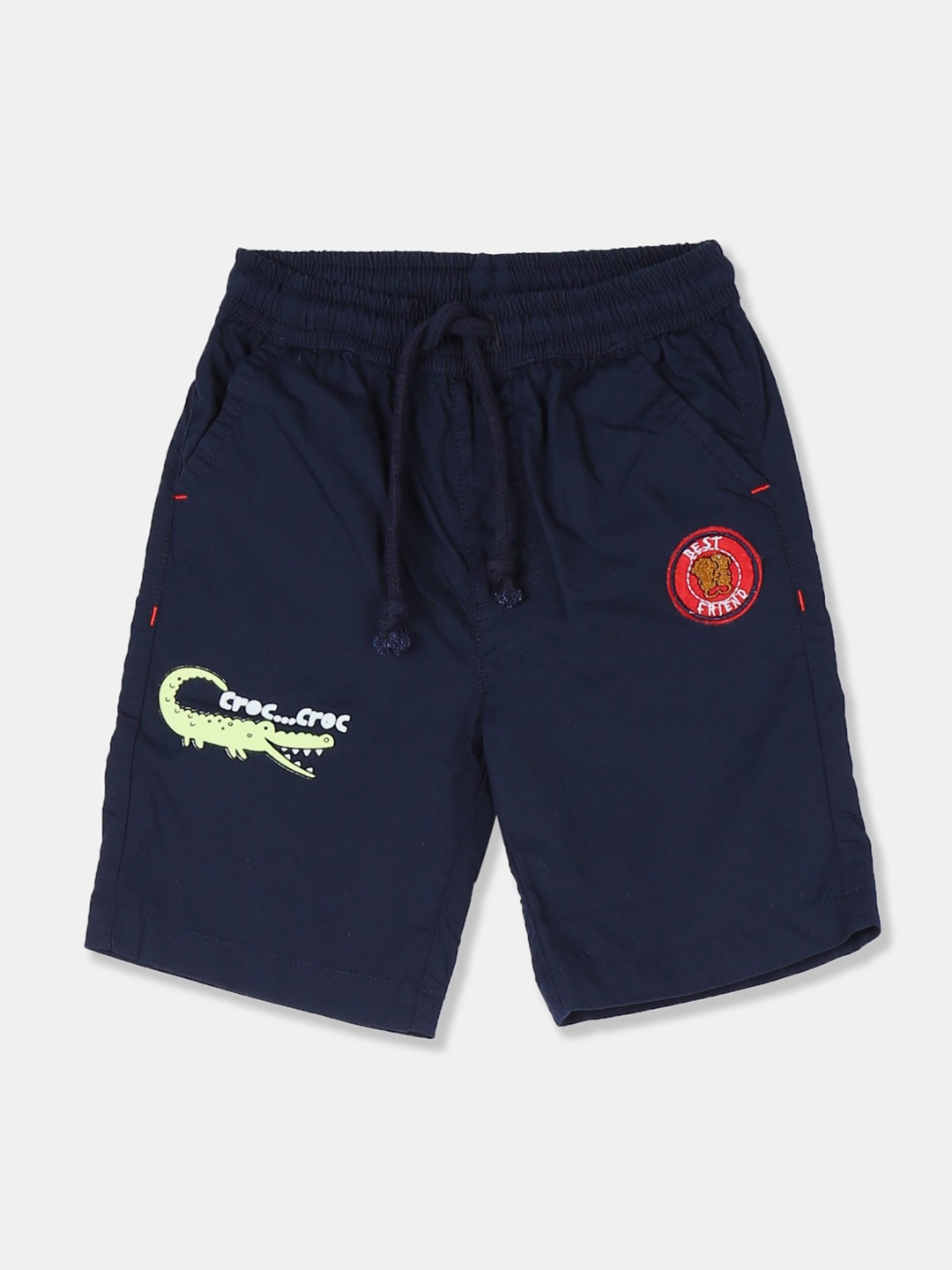

Donuts Boys Navy Blue Solid Regular Fit Regular Shorts