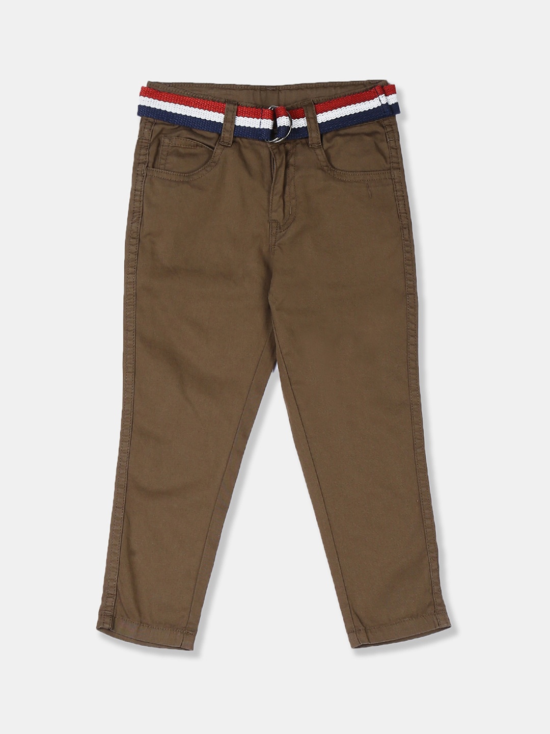 

Cherokee Boys Brown Regular Fit Mid Rise Solid Trousers