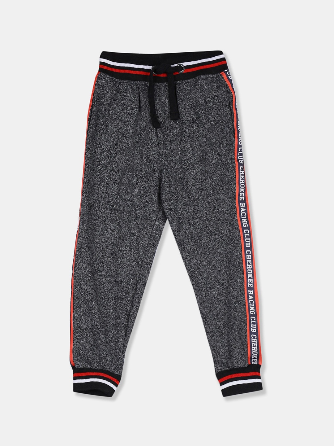 

Cherokee Boys Black & Red Printed Straight-Fit Joggers