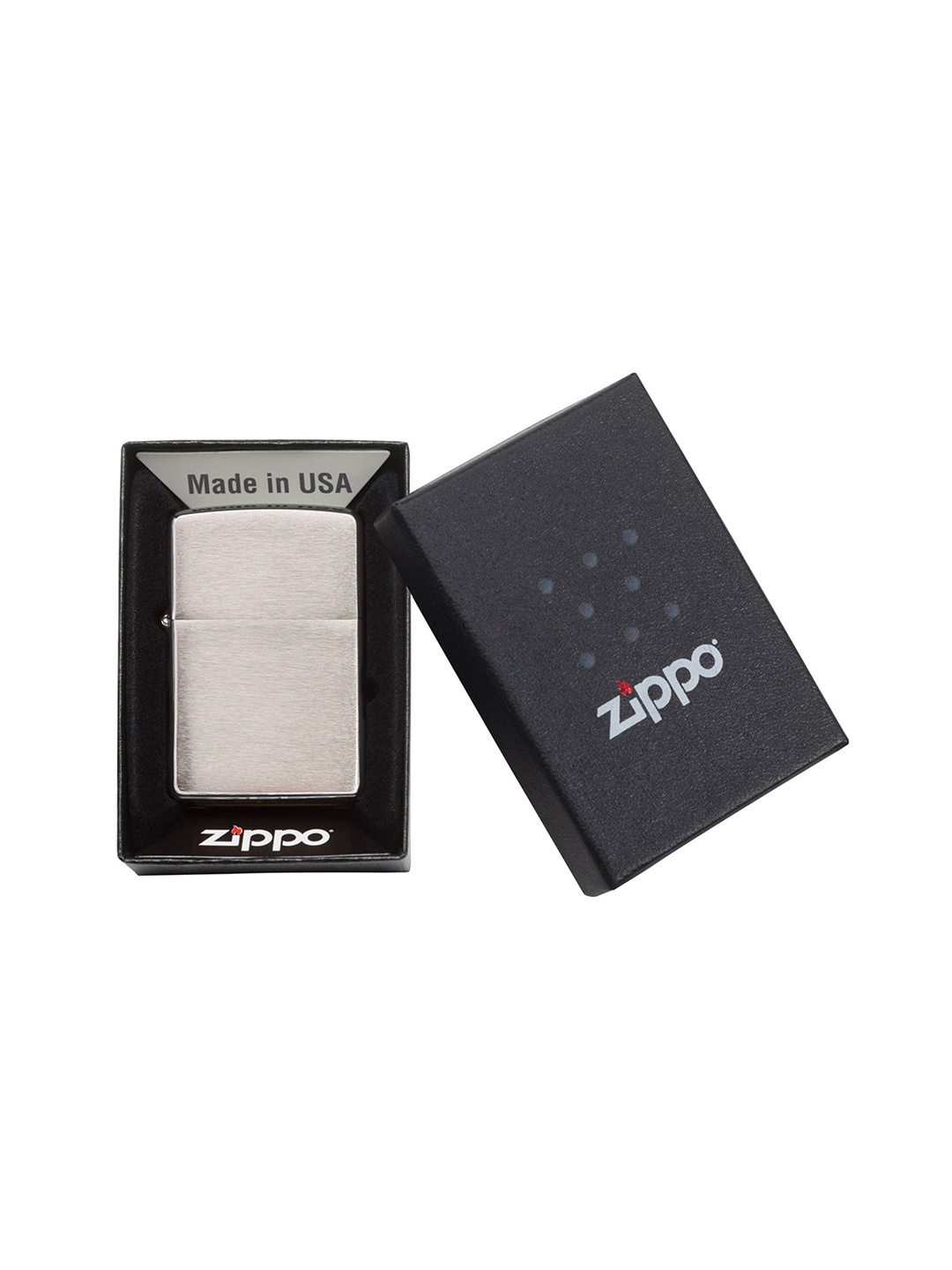 

Zippo Unisex Silver Toned Brushed Chrome Pocket Lighter