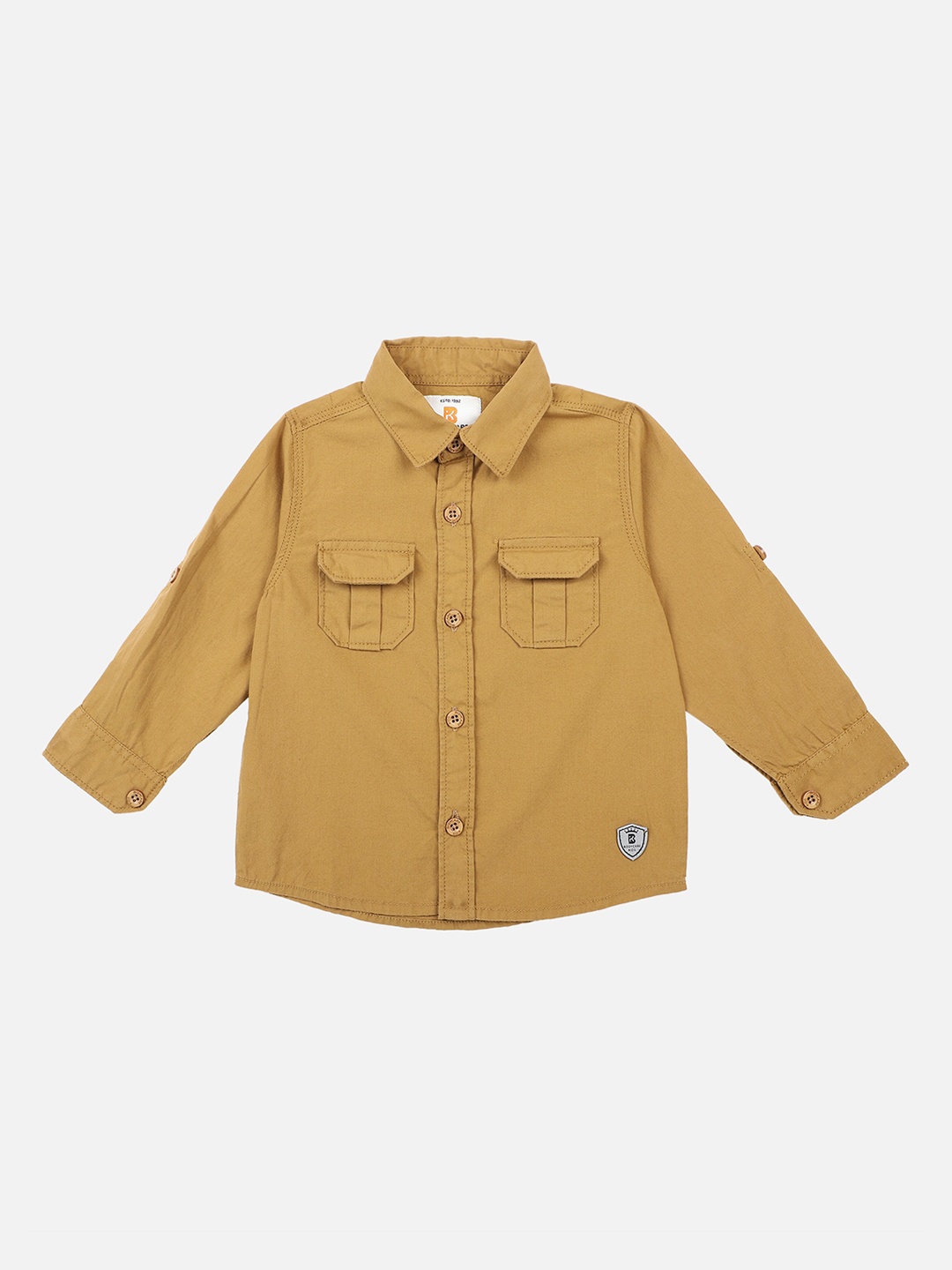 

Bodycare First Boys Brown Slim Fit Solid Casual Shirt