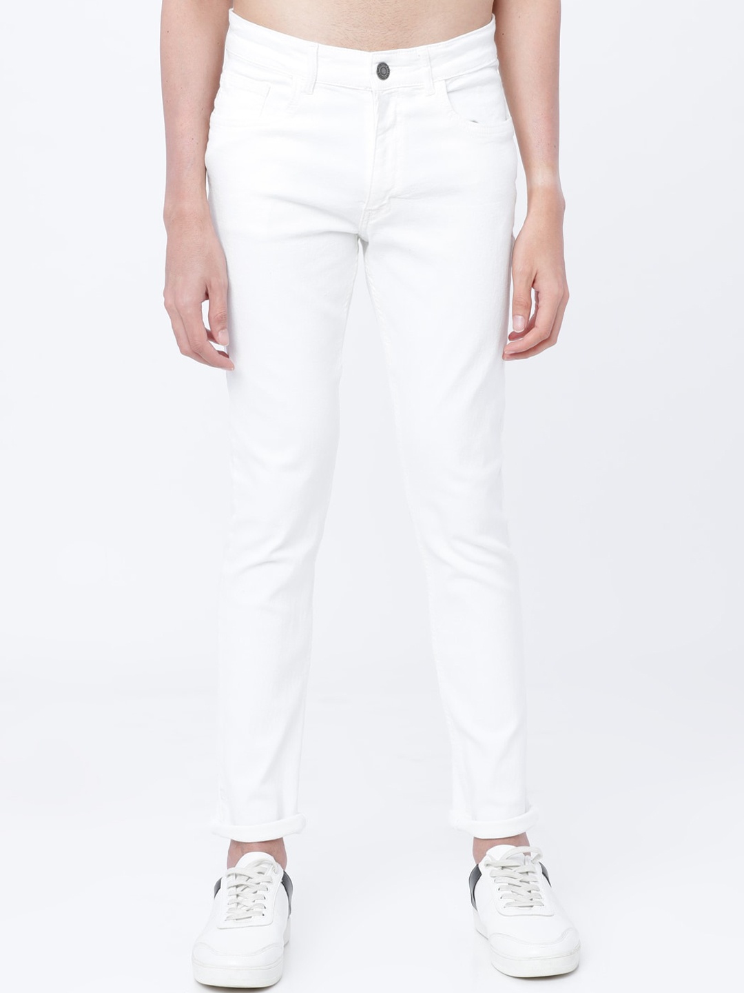 

HIGHLANDER Men White Slim Fit Mid-Rise Clean Look Jeans