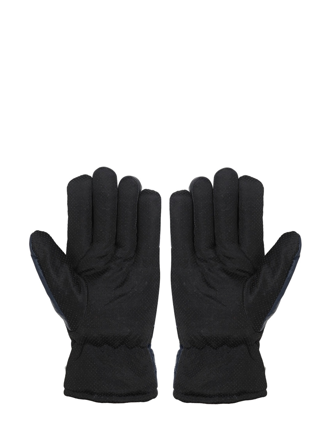 

FabSeasons Men Navy Blue & Black Water Resistant Winter Ski & Snowboard Gloves