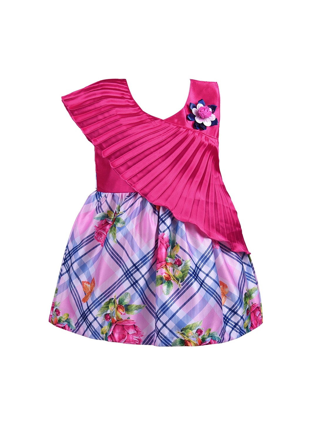 

Wish Karo Girls Pink Printed Fit and Flare Dress