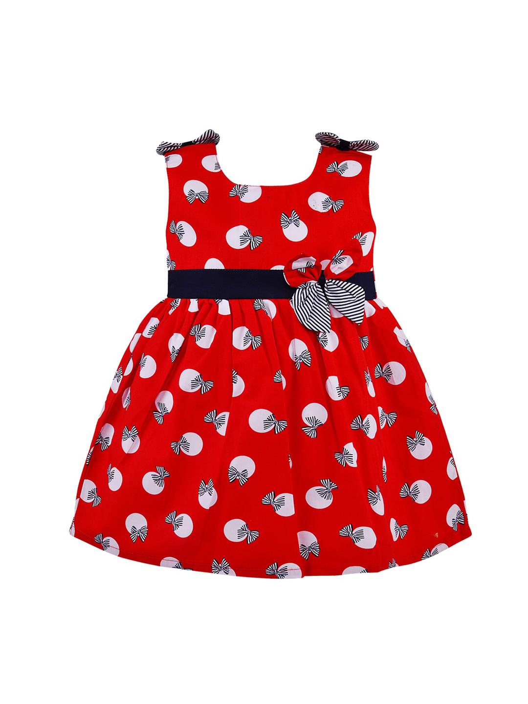 

Wish Karo Girls Red Printed A-Line Dress