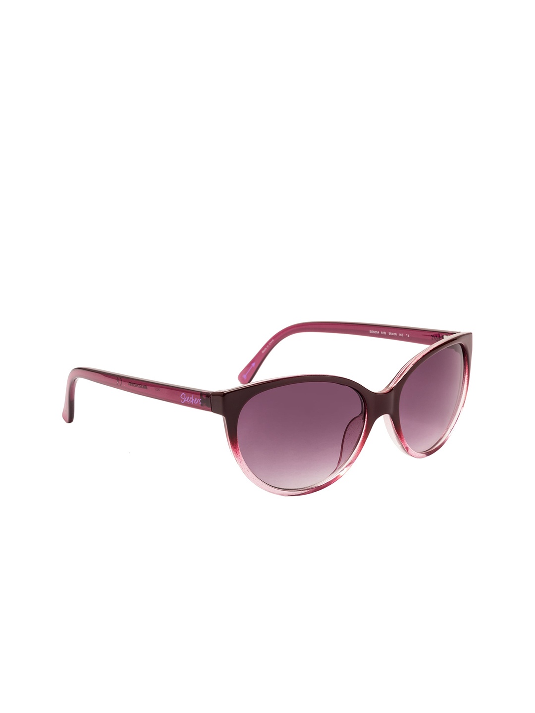 

Skechers Women UV Protected Lens Oval Sunglasses SE6004 55 81B, Purple