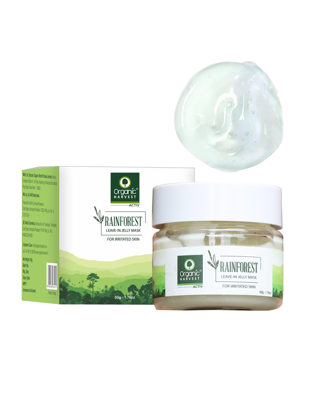 

Organic Harvest Unisex Green Rainforest Jelly Mask 50 gm