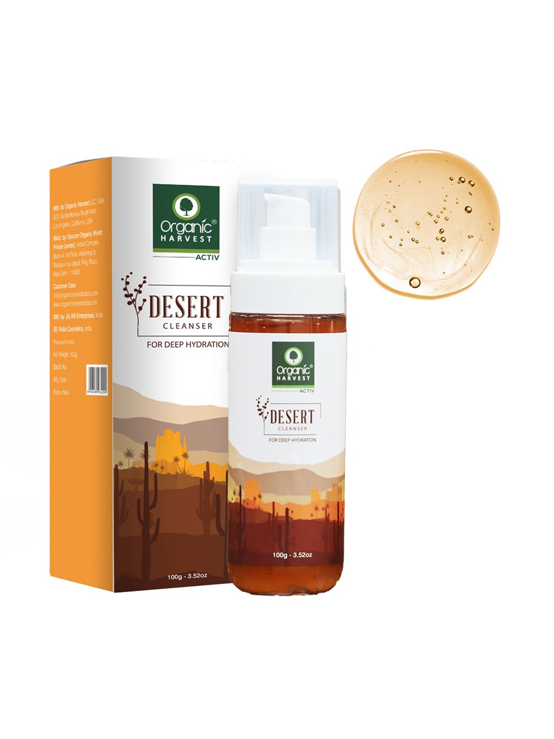 

Organic Harvest Unisex Desert Face Cleanser 100gm, Brown