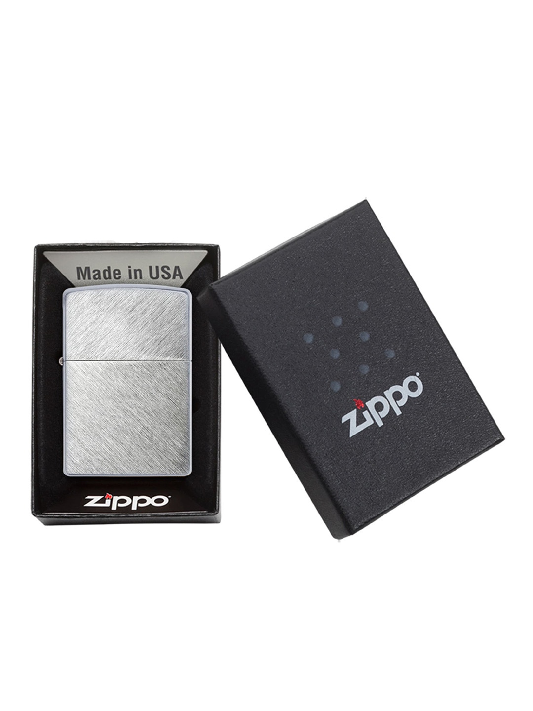

Zippo Silver-Toned Herringbone Sweep Pocket Lighter