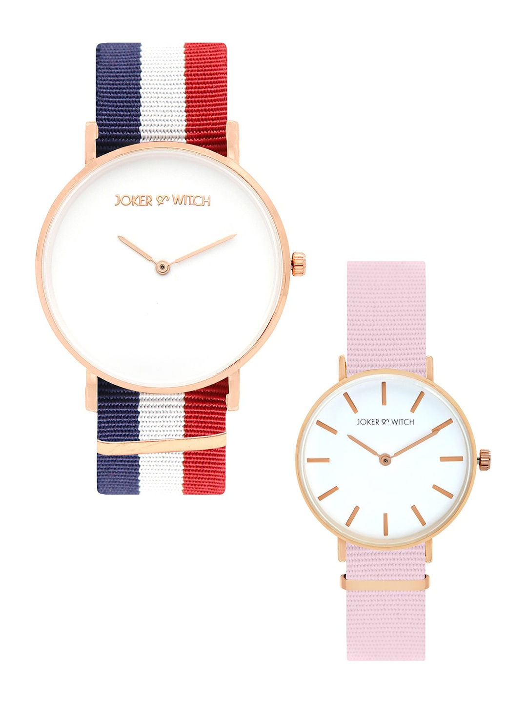 

JOKER & WITCH Set of 2 Jibran & Leilan Couple Watch Gift, White