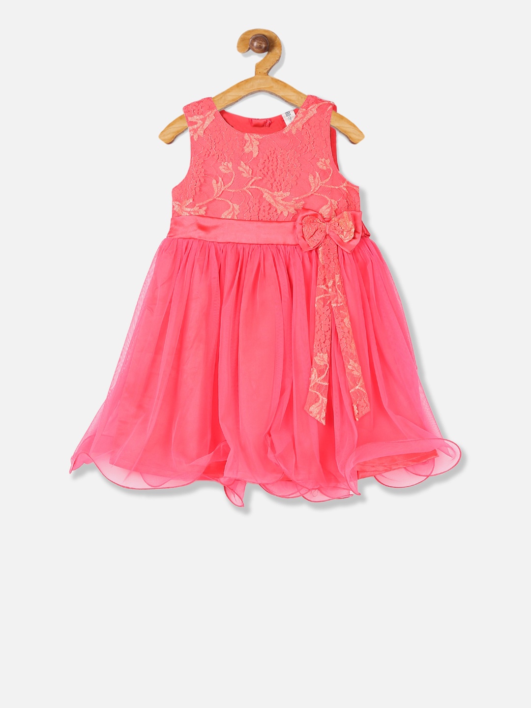 

Cherokee Girls Coral Solid Fit and Flare Dress