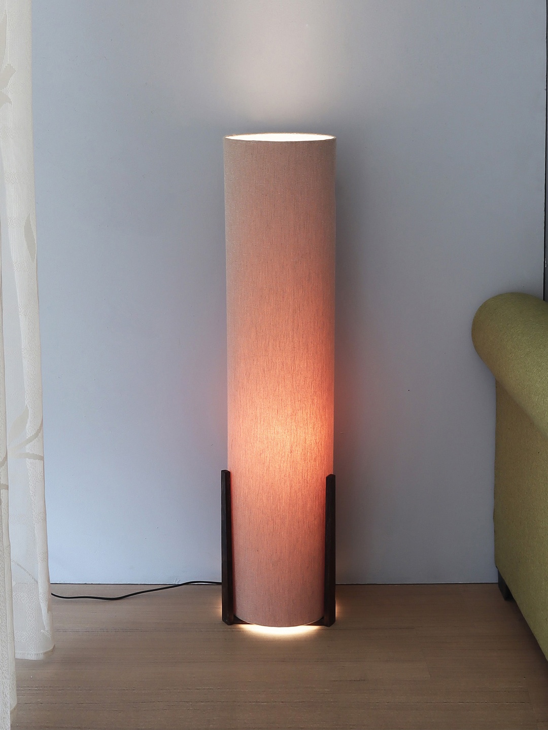 

SANDED EDGE Beige Solid Traditional Column Lamp