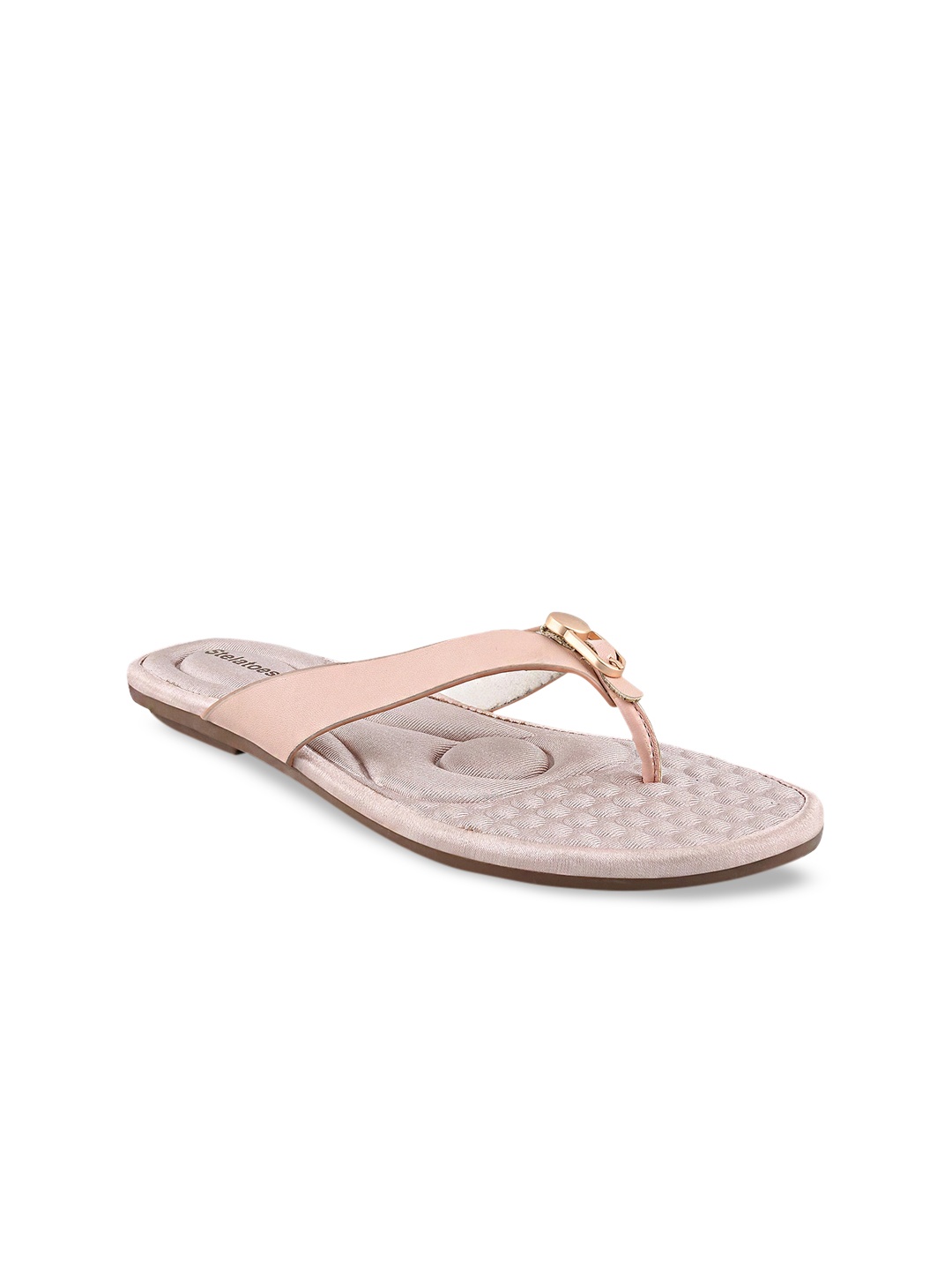 

Stelatoes Women Nude-Coloured Embellished T-Strap Flats