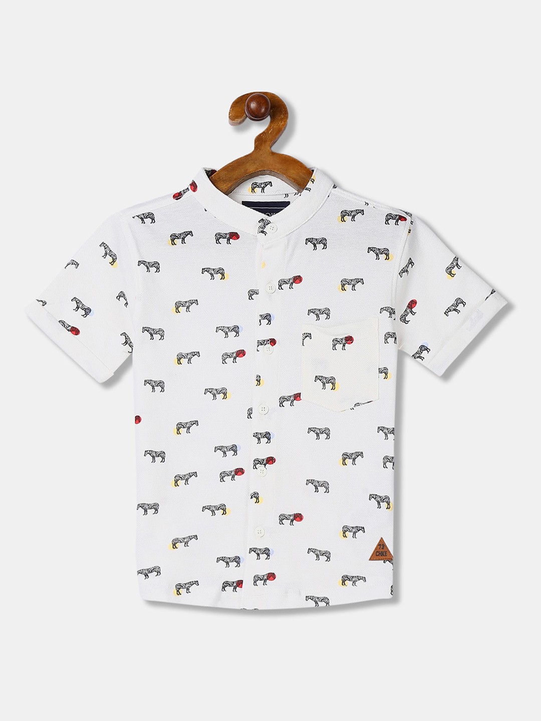 

Cherokee Boys White Regular Fit Printed Casual Shirt