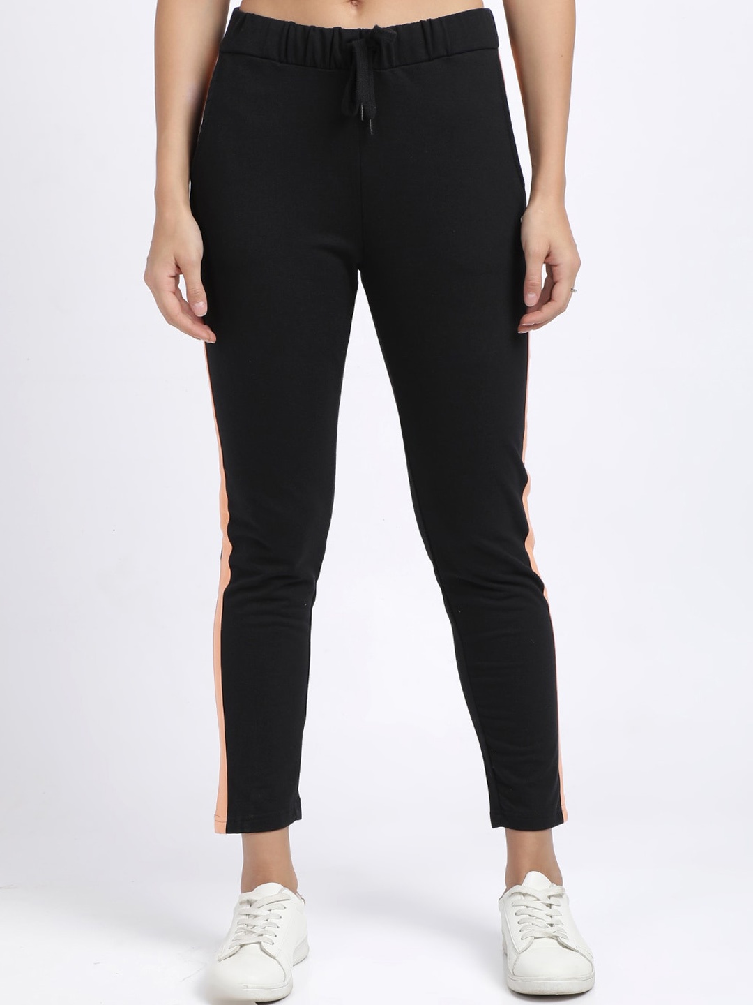 

BEVERLY BLUES Women Black Solid Slim Fit Track Pants