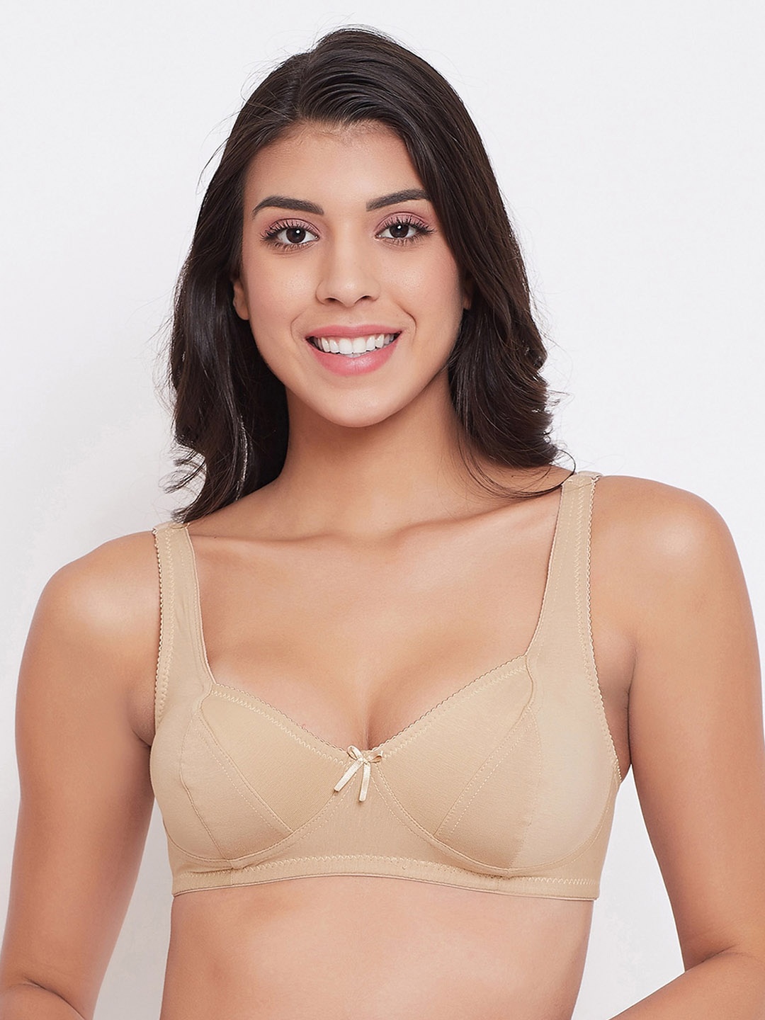 

Clovia Beige Solid Non-Wired Non Padded Everyday Bra BR2038P2432B