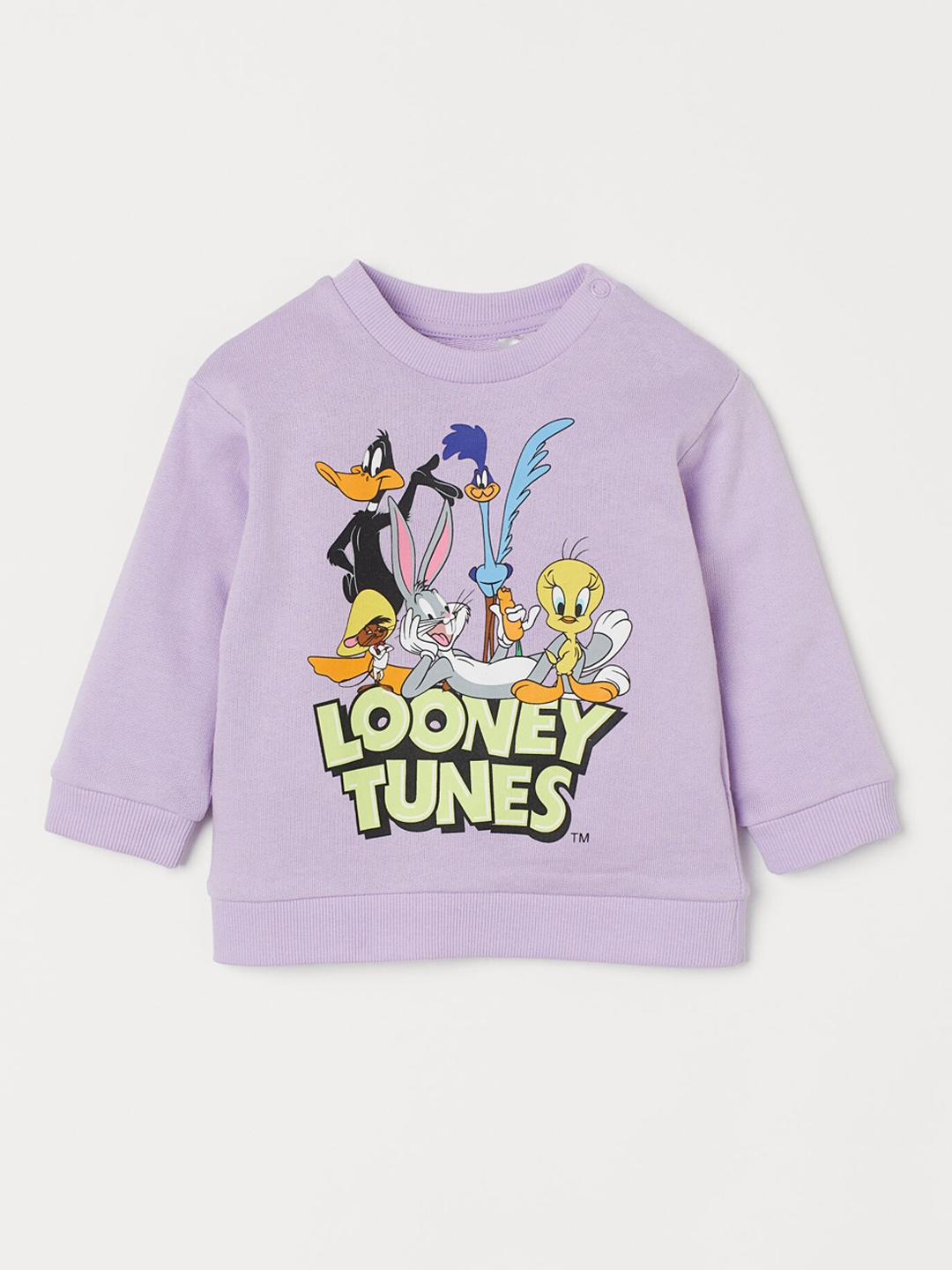 

H&M Girls Lavender Loonly Tunes Printed Sweatshirt