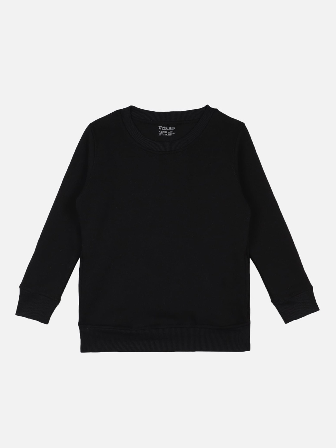 

PROTEENS Girls Black Solid Sweatshirt
