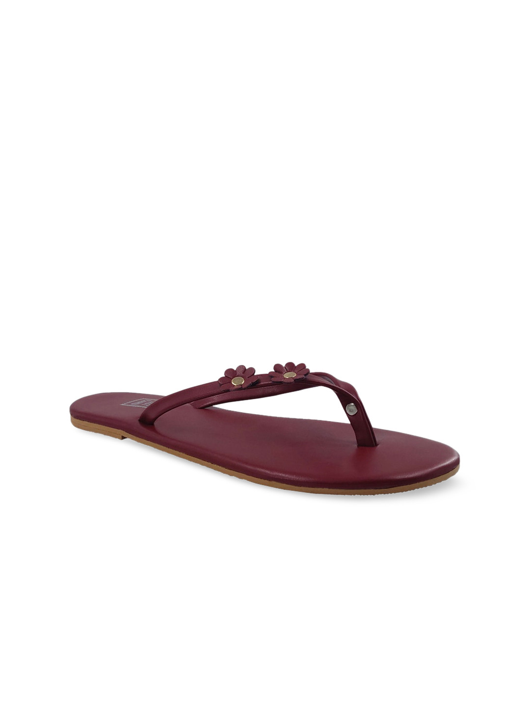 

POSTCARD Women Red Embellished Open Toe Flats