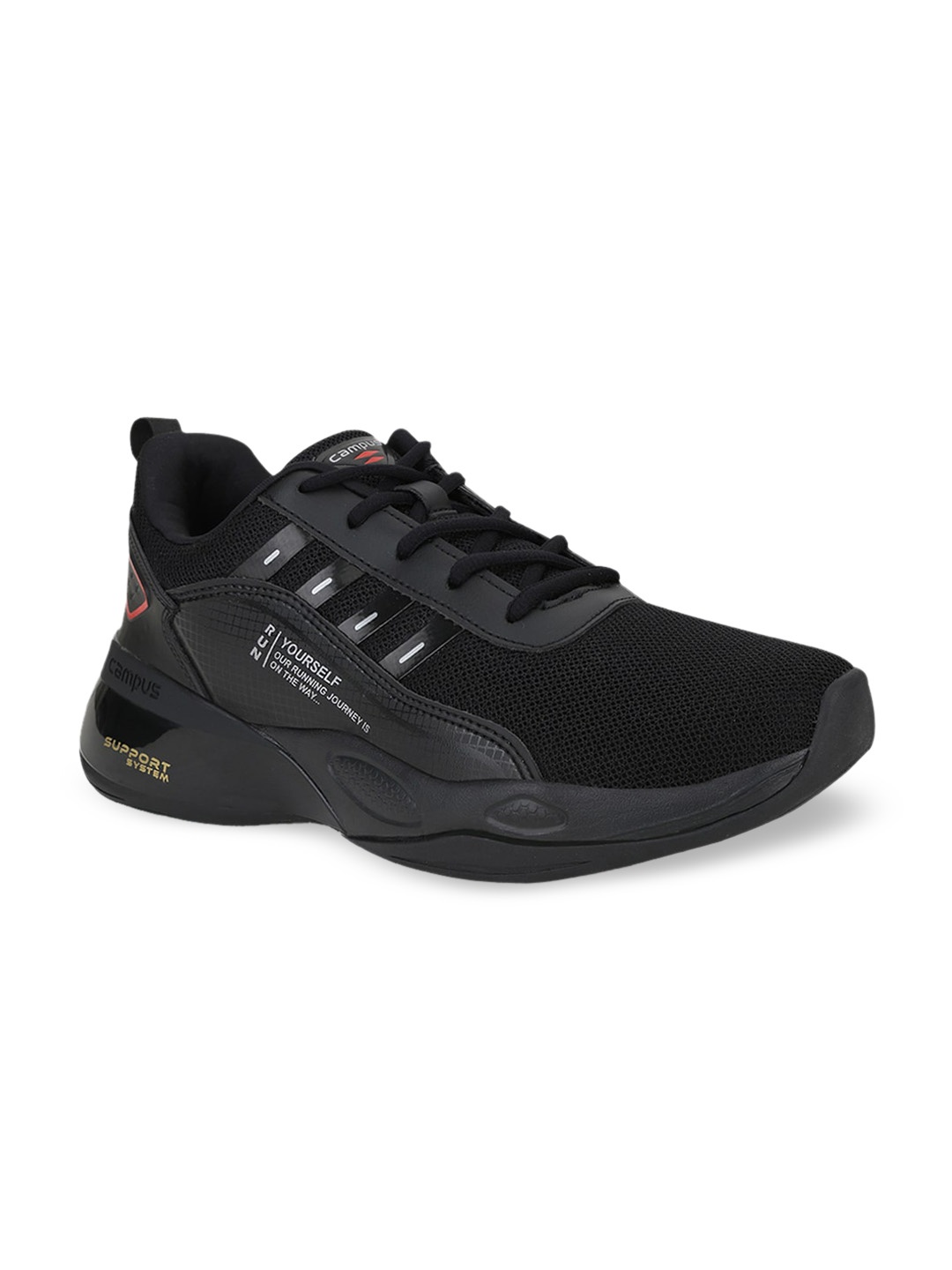 

Campus Men Black Mesh Terminator Running Shoes