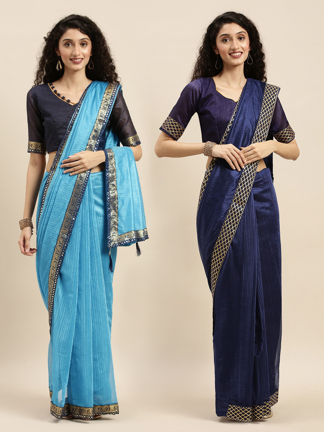

Florence Blue Solid Art Silk Saree