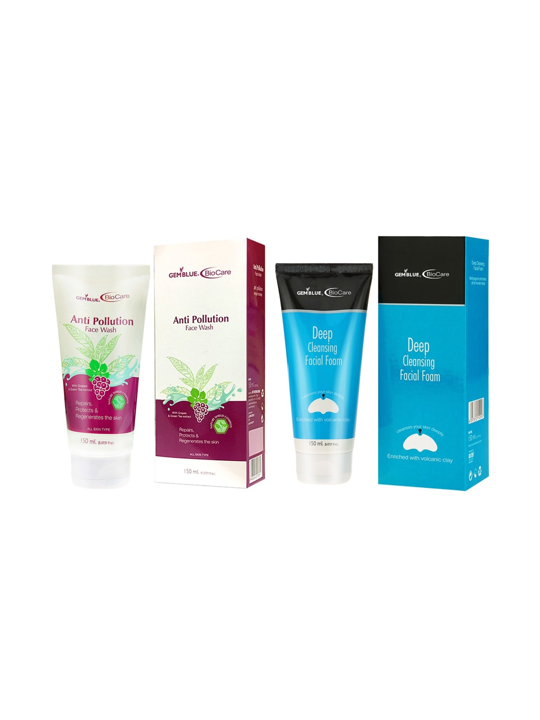 

GEMBLUE BioCare Set Of Face Wash & Cleansing Facial Foam, Purple