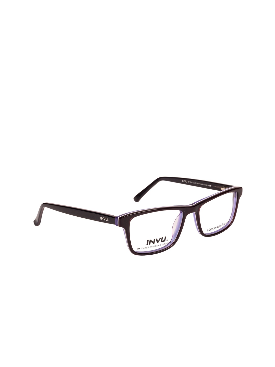

INVU Men Violet Solid Full Rim Rectangle Frames A4022C