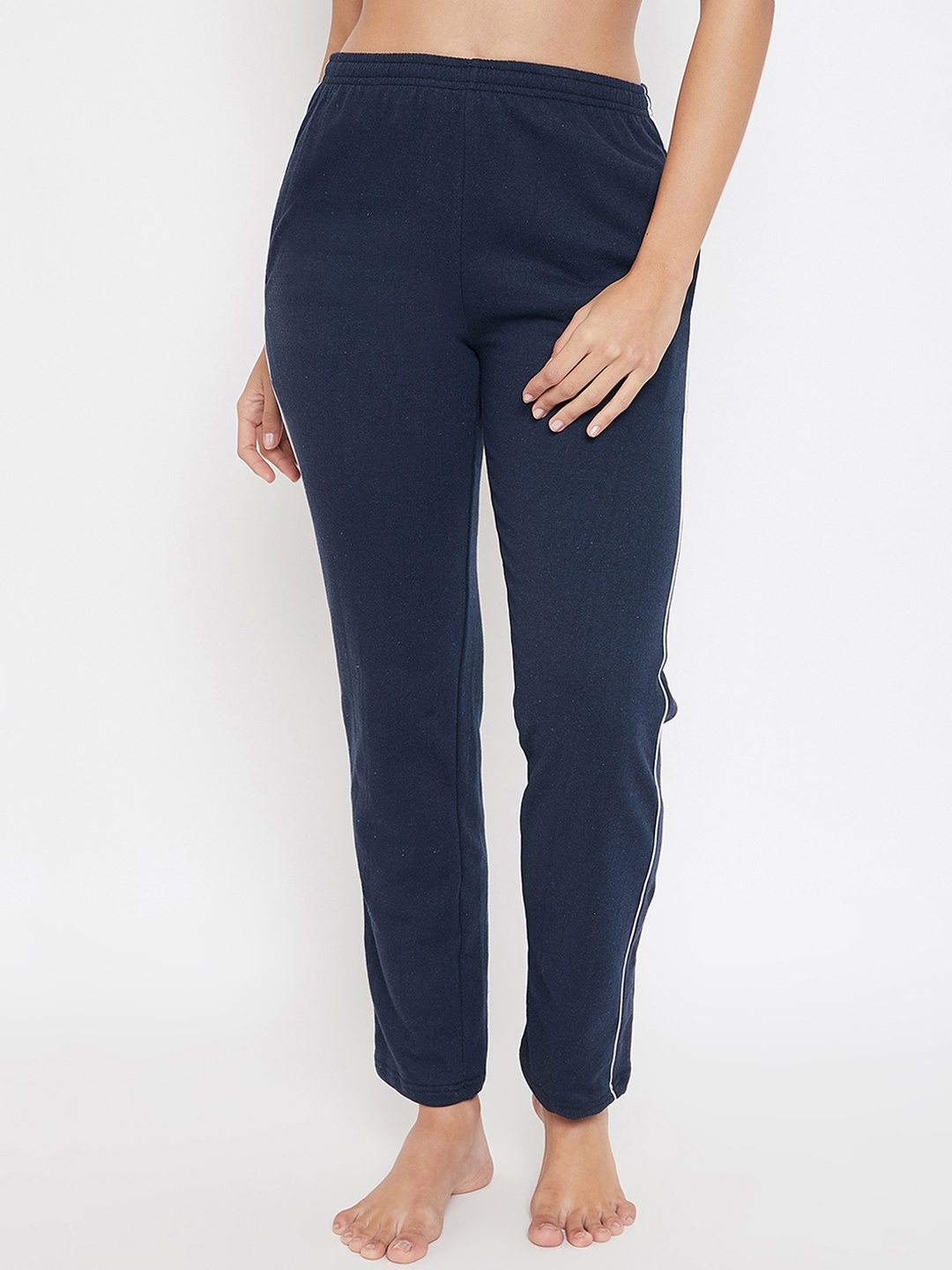 

Clovia Women Navy Blue Solid Lounge Pants