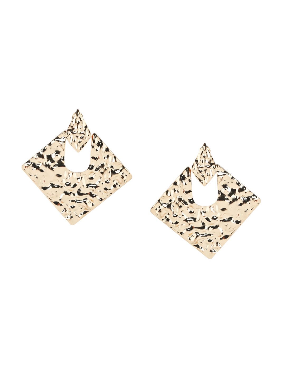 

Kazo Gold-Toned Contemporary Handcrafted Drop Earrings