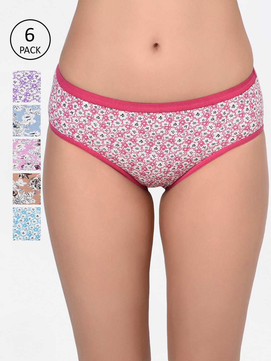 

Bodycare Women Pack of 6 Assorted Hipster Briefs 7200-