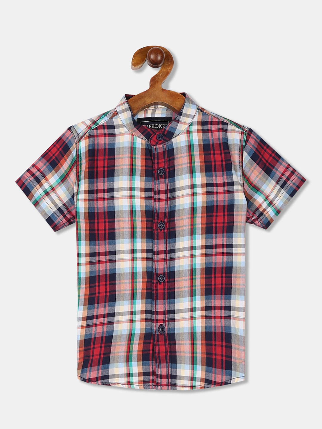 

Cherokee Boys Multicoloured Regular Fit Checked Casual Shirt, Multi