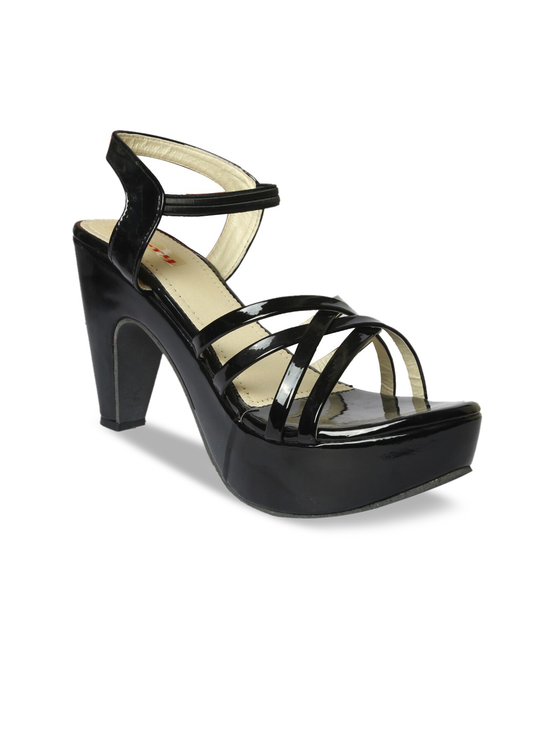 

WOMENS BERRY Women Black Solid Block Heels