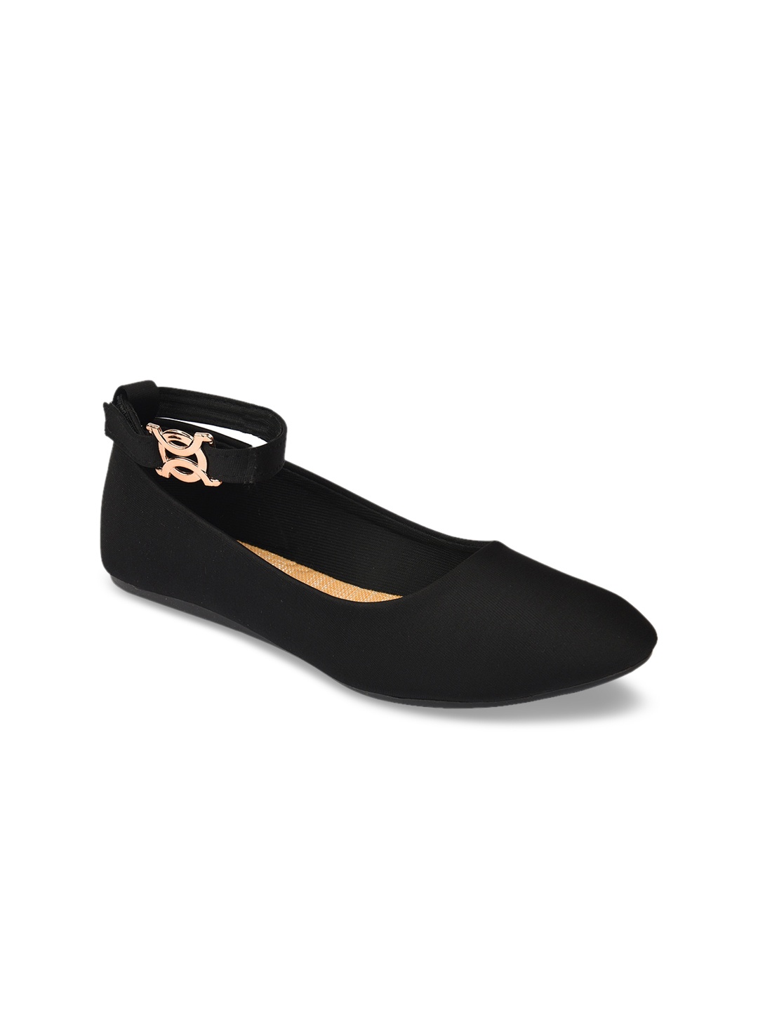 

WOMENS BERRY Women Black Solid Ballerinas