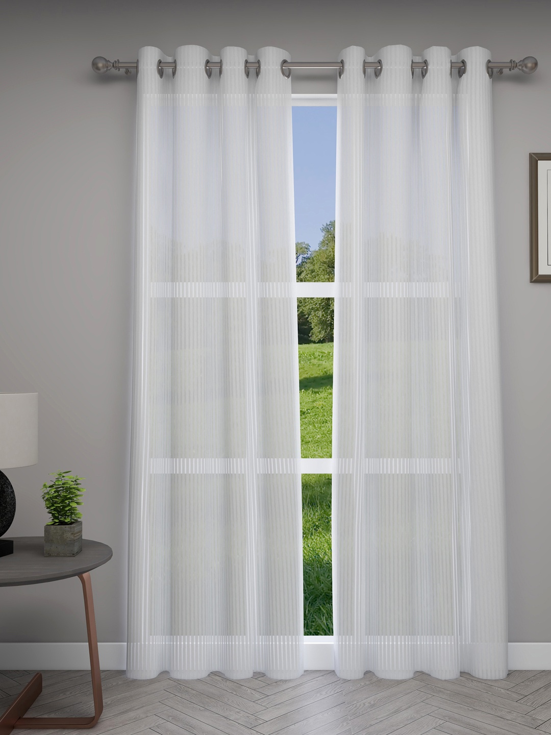 

GM White Set of 2 Curtain Curtains