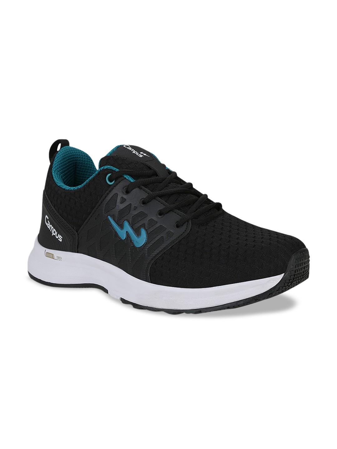 

Campus Men Black Mesh Running Shoes