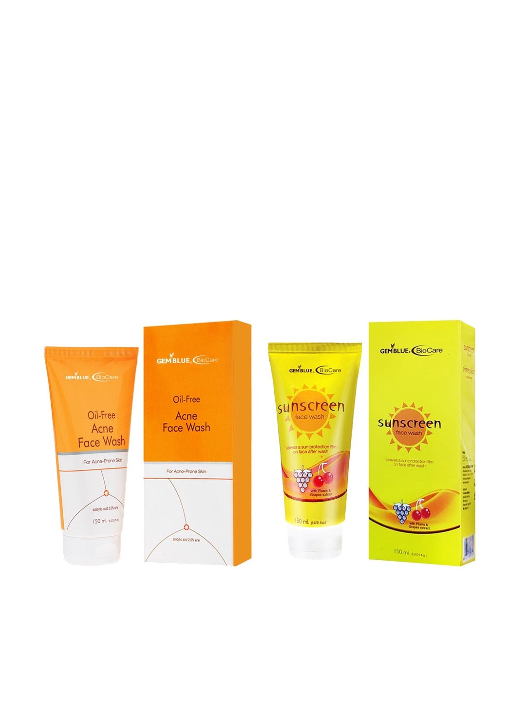 

GEMBLUE BioCare Set Of 2 Face Wash, Orange