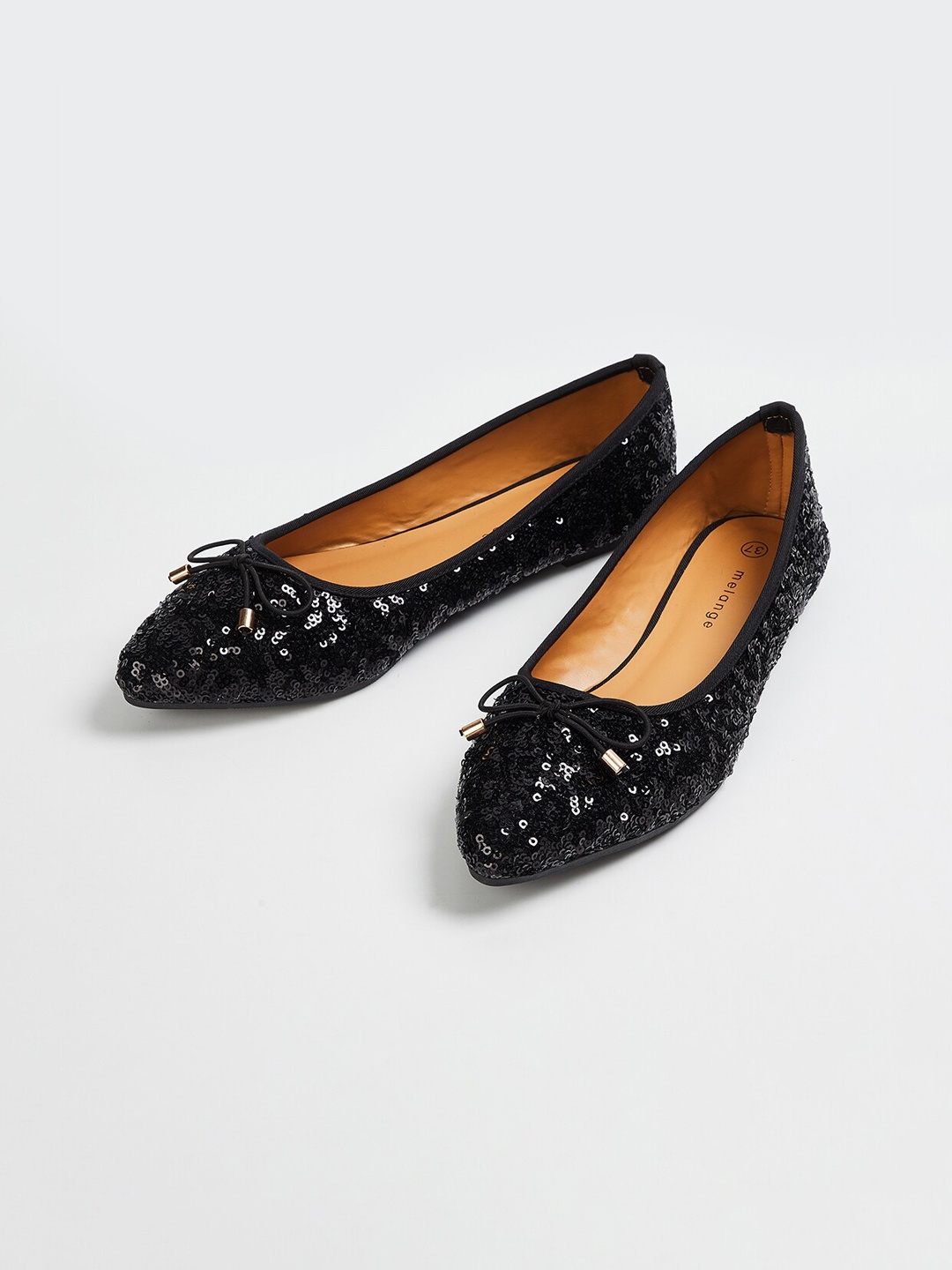 

Melange by Lifestyle Women Black Textured PU Ballerinas