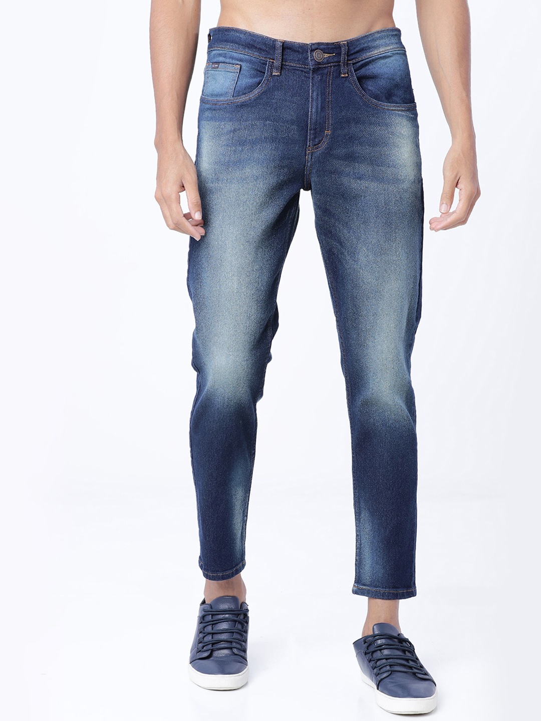 

HIGHLANDER Men Blue Tapered Fit Mid-Rise Clean Look Stretchable Jeans