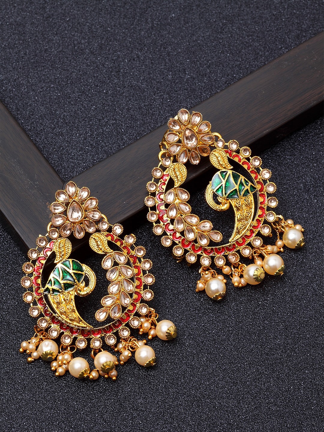 

Shining Diva Gold-Plated Classic Chandbalis