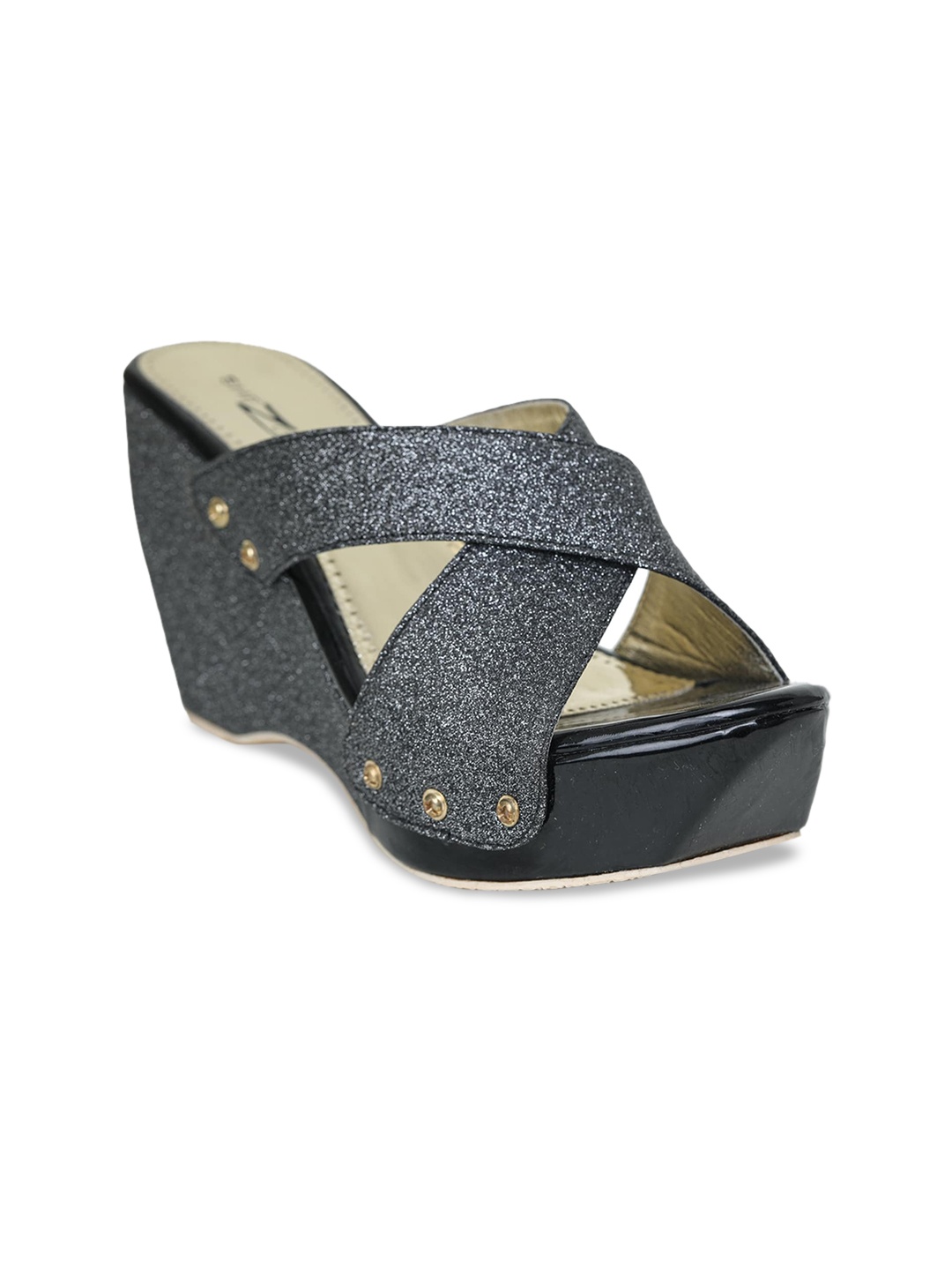 

Shezone Women Black Solid Sandals