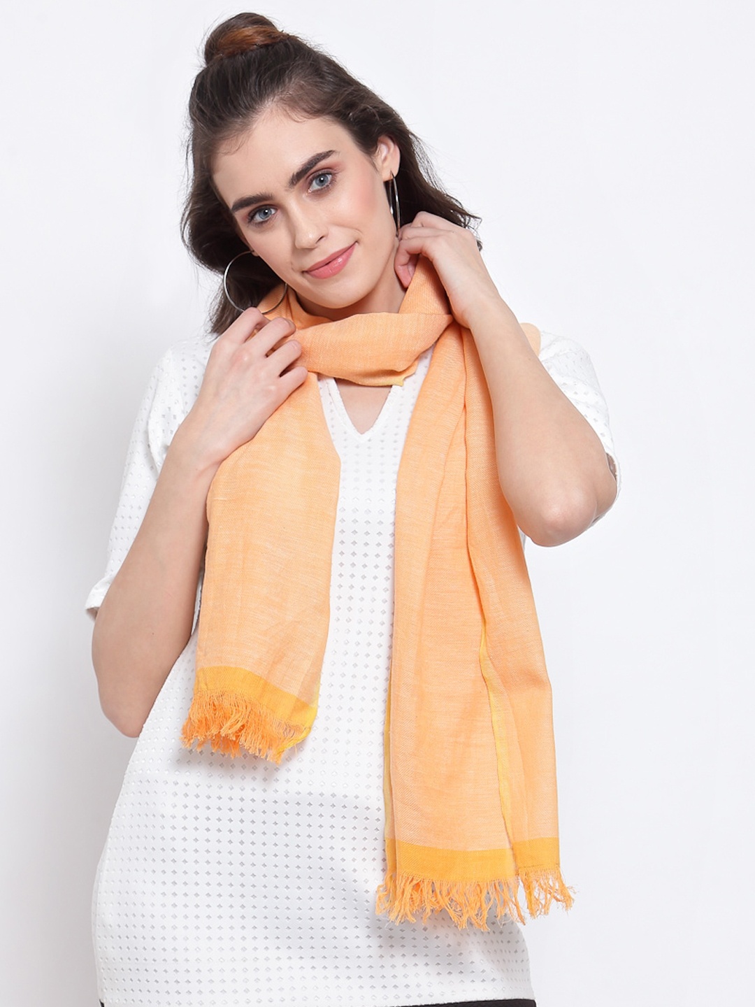 

J Style Women Peach-Coloured Solid Stole