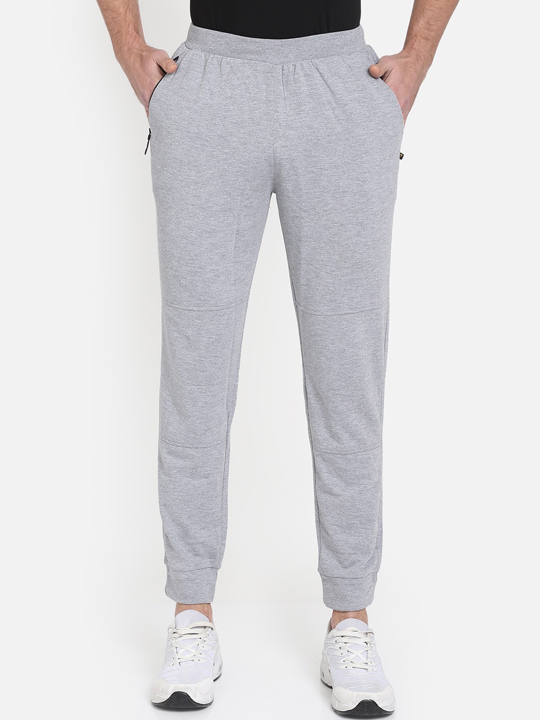 

PROTEENS Men Grey Solid Straight-Fit Joggers