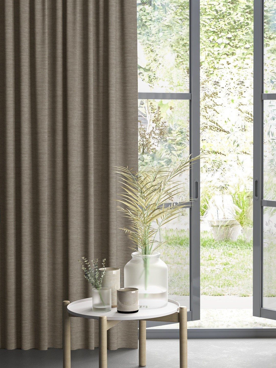 

DDecor Brown Single Sheer Curtain