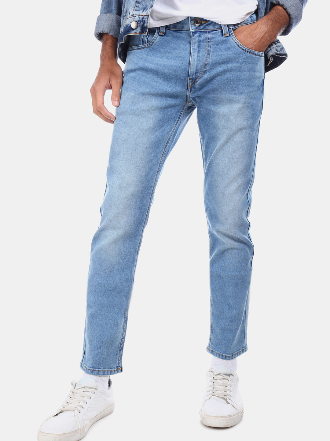 

Flying Machine Men Blue Slim Fit Mid-Rise Clean Look Jeans