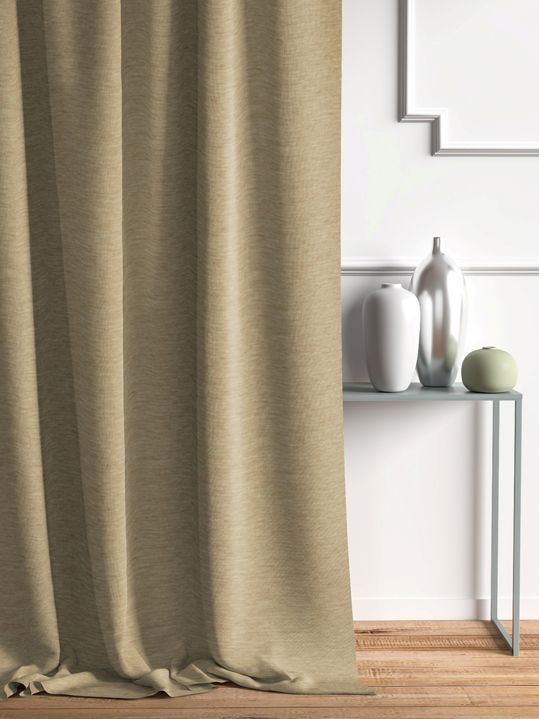 

DDecor Beige Single Door Curtain
