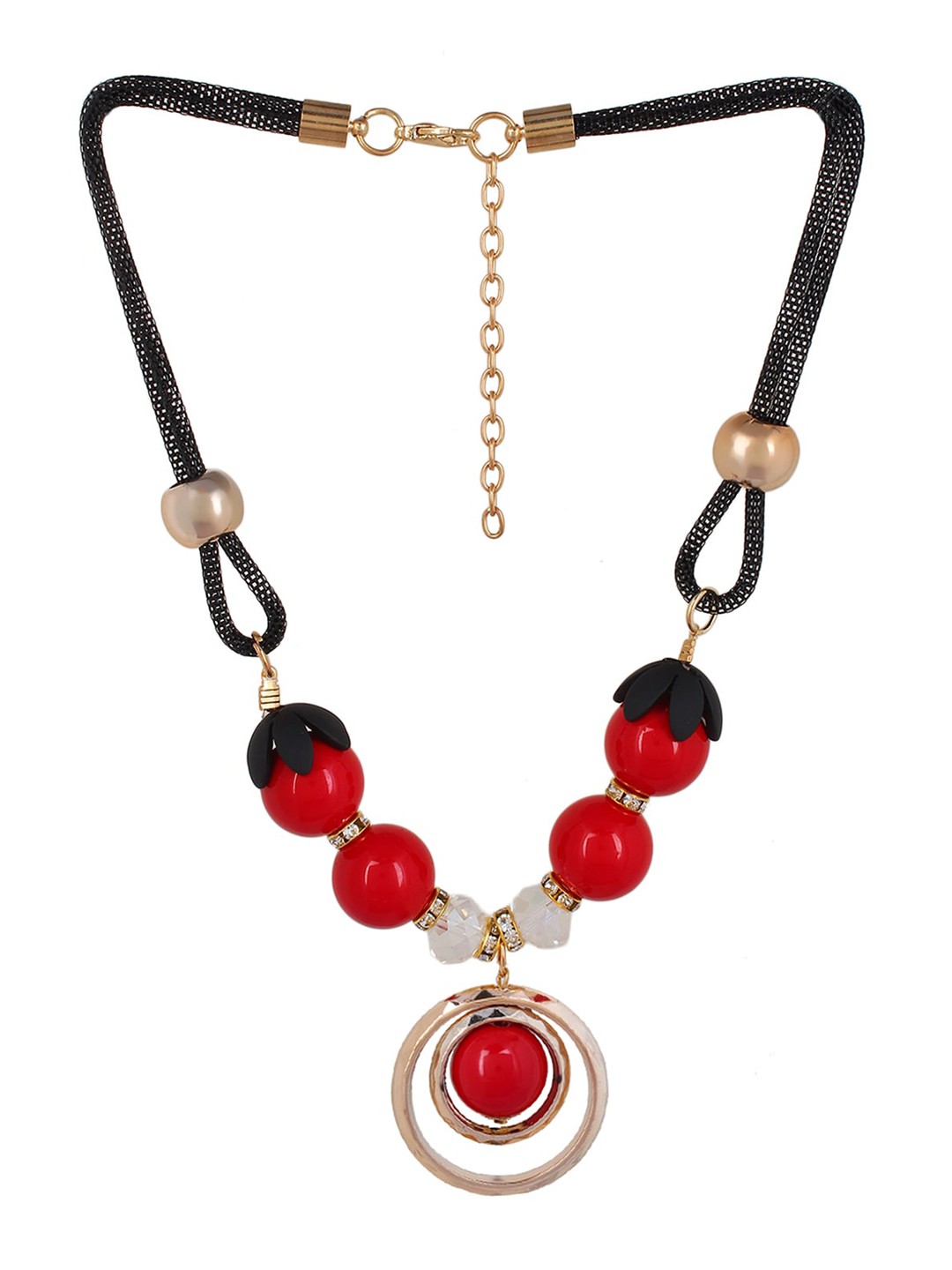 

Mali Fionna Red Alloy Necklace