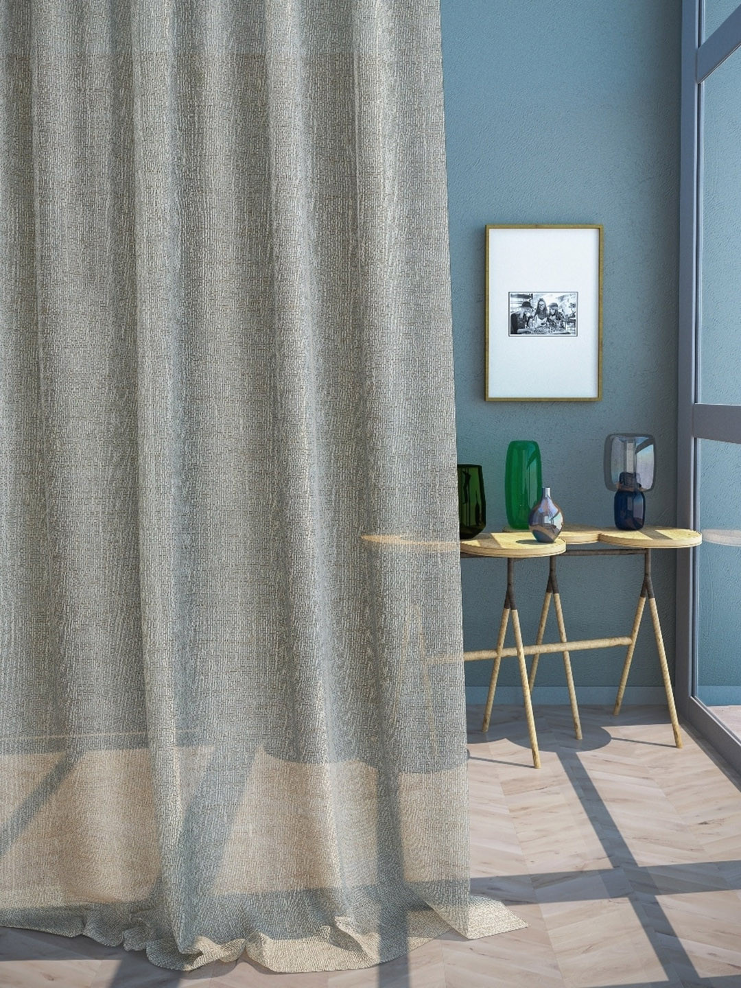 

DDecor Grey Single Sheer Curtain Curtain