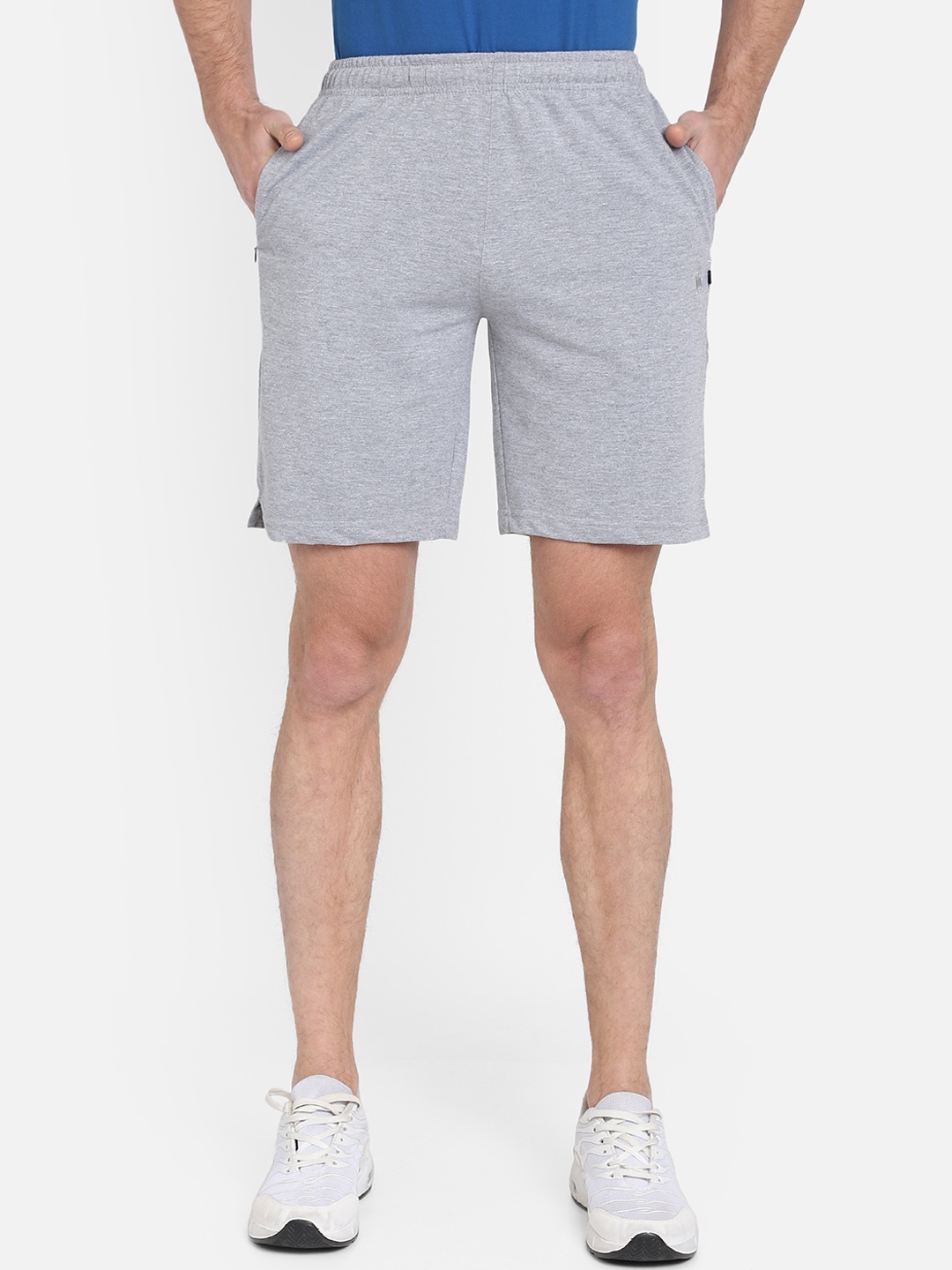 

PROTEENS Men Grey Solid Regular Fit Plus Size Sports Shorts
