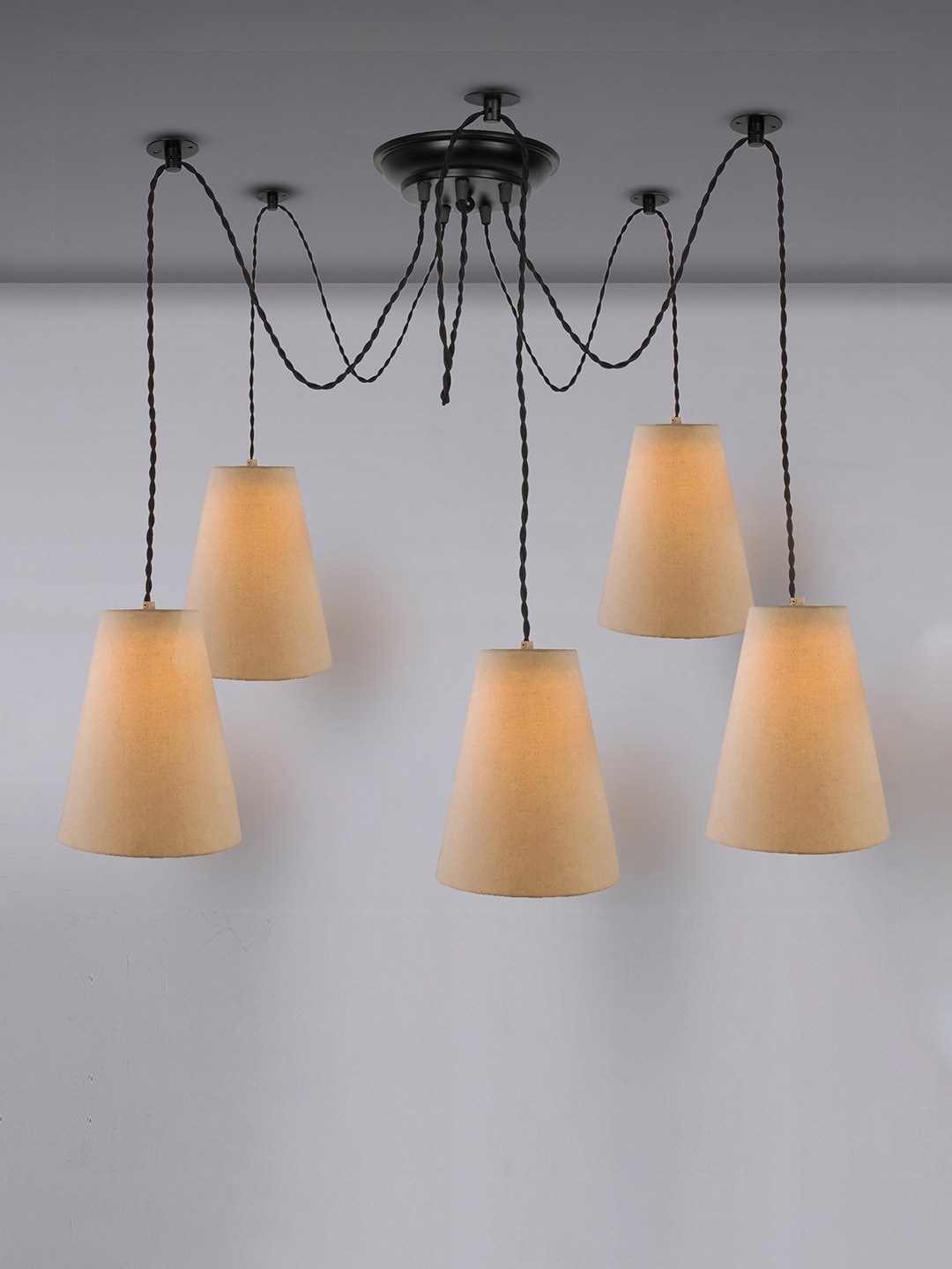 

Homesake Black & Beige Solid Contemporary Cluster Light
