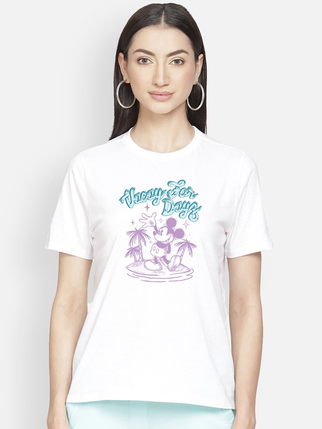 

Free Authority White Mickey Friends Print Pure Cotton T-shirt